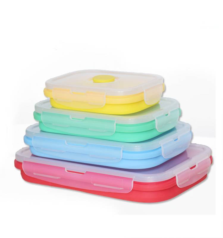 I Have A Security Baby Food A Variety Of Color The Mini Foldable The Silicone Tiffin Lunch Box